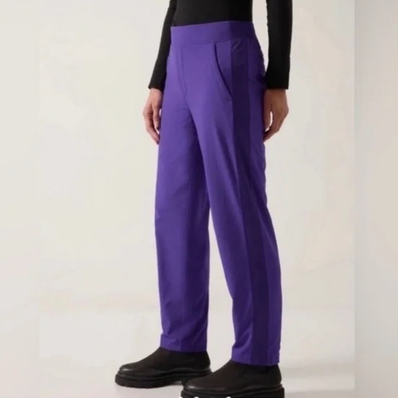 Athleta Pants - NWT Athleta Brooklyn Lined Pants Royal Purple Athleisure Pilates 4 High Rise